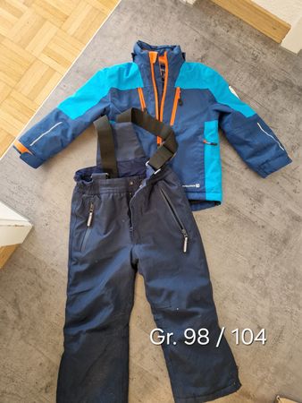 Skianzug Kinder blau orange Grösse 98 104 Trevolution