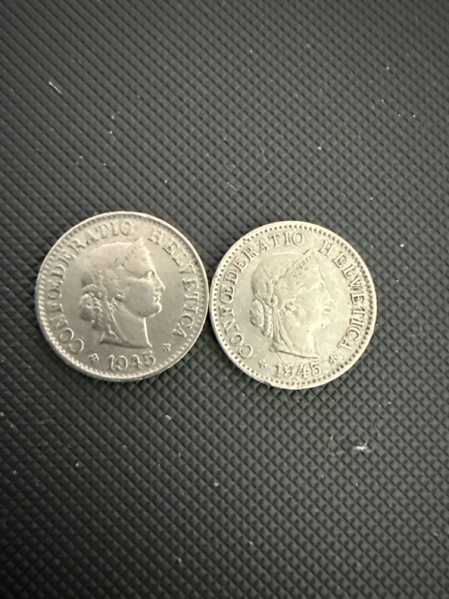Alle Münzen: 5 Rappen selten 2 mal 1945 und Sammlung – Gebraucht aus St. Margrethen SG von meg_6b9w 1