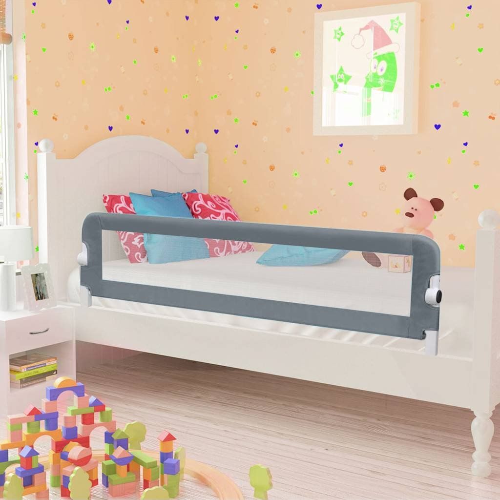 Box & Barriere di sicurezza: vidaXL Kleinkind-Bettschutzgitter Grau 150x42 cm Polyester – Nuovo e nell'imballaggio originale da Baar venduto da vidaxl