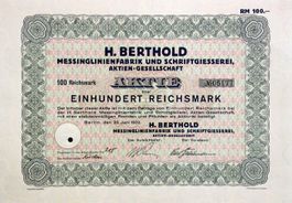 H. Berthold Messinglinienfabrik und Schriftgiesserei - 1932