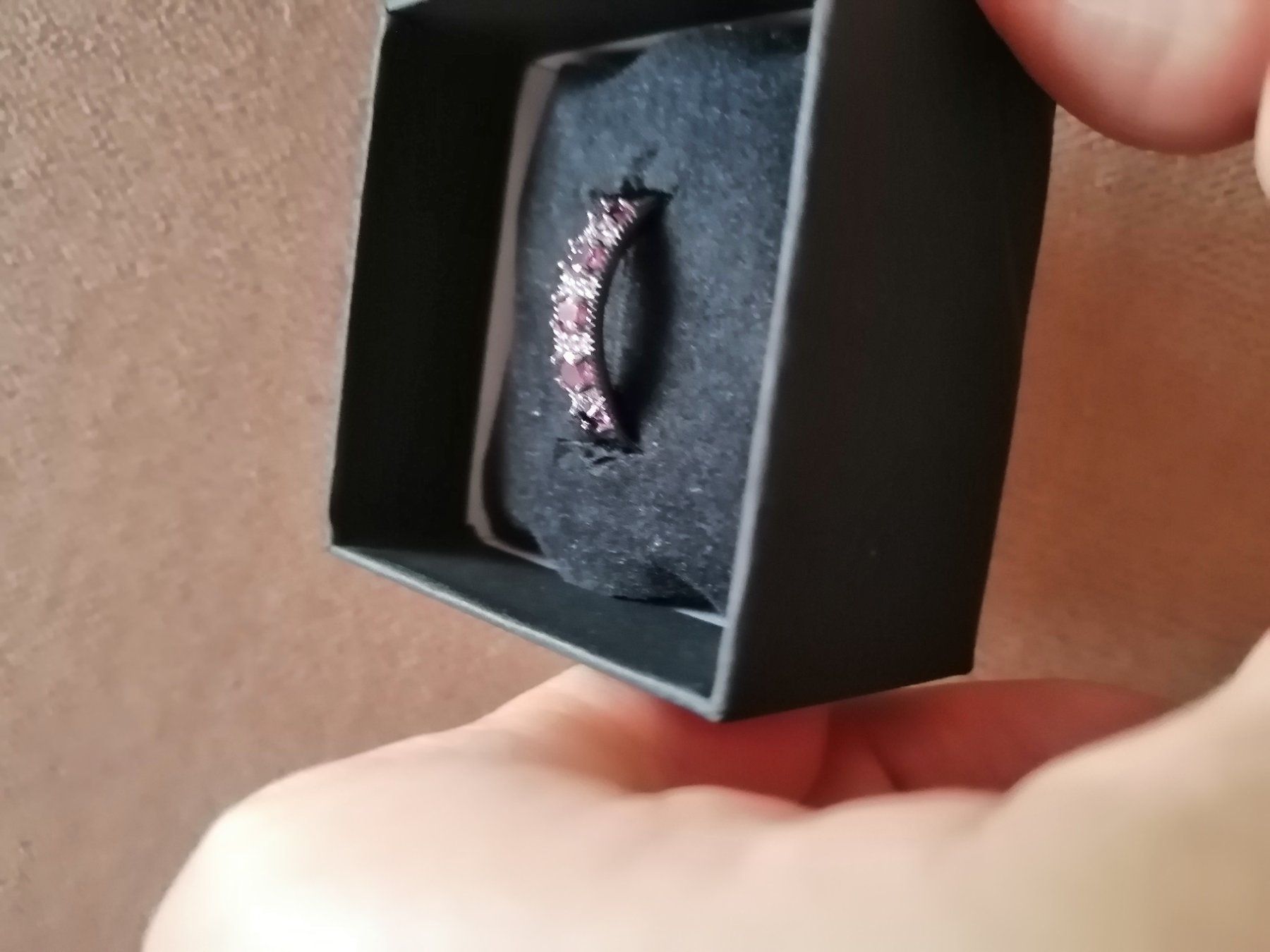 Ringe: Granatring aus Silber 925, mit Zirkonen – Gebraucht aus Biel/Bienne von goodtimes_19 3
