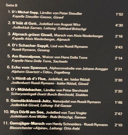 Schallplatten: Volkstümliches Obwalden (LP) – Gebraucht aus Grüningen von azulmarron 3