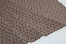 ***AUSVERKAUF*** Stoff Baumwolljersey beige/blau