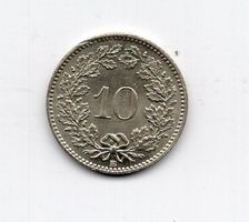 (1087) Schweiz, 10 Rappen, 1850, top stgl