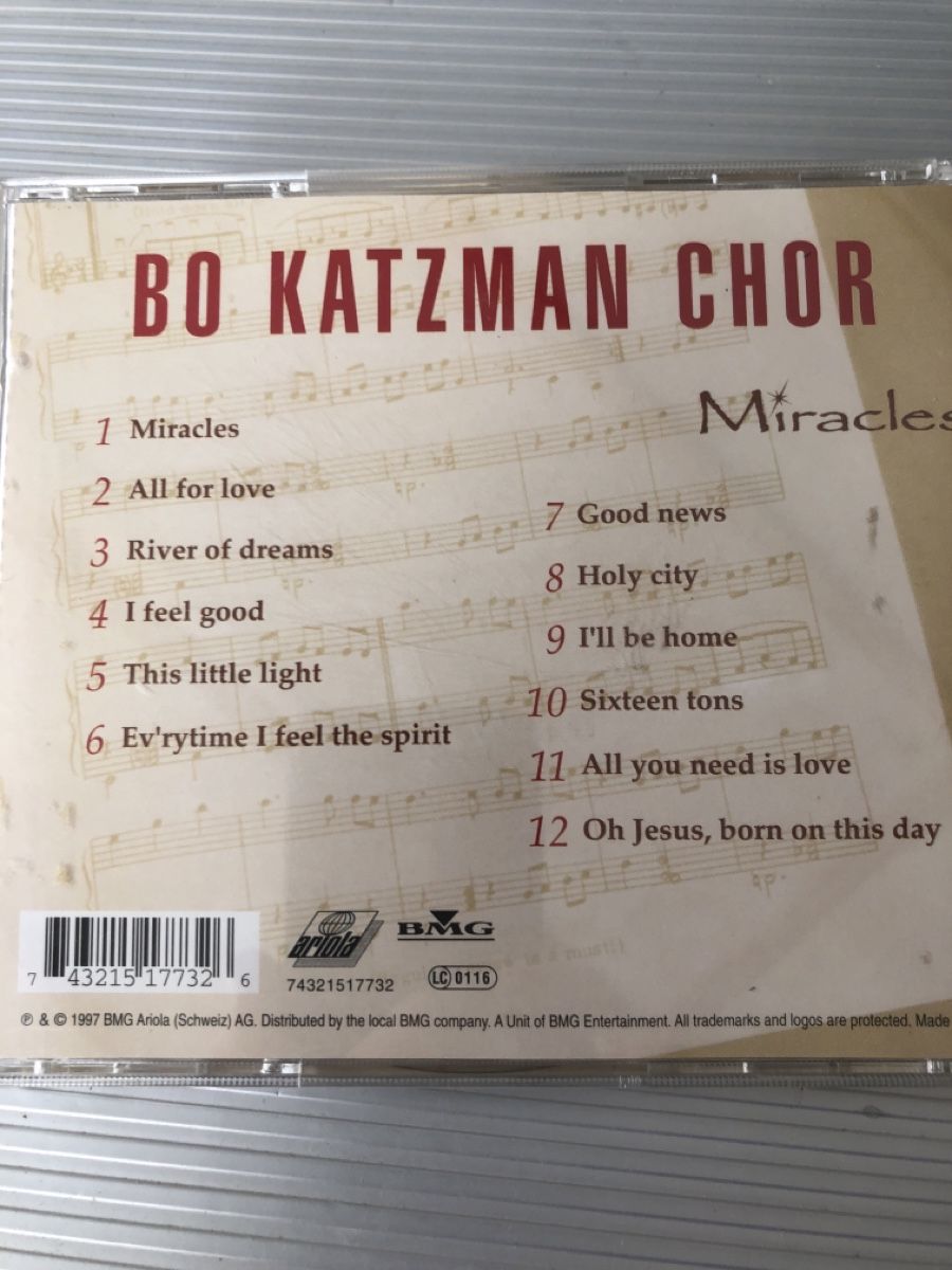 CD: Bo Katzman Chor - Miracles CD - Winterliche Klänge! – Usato da Flaach venduto da rubo7 2