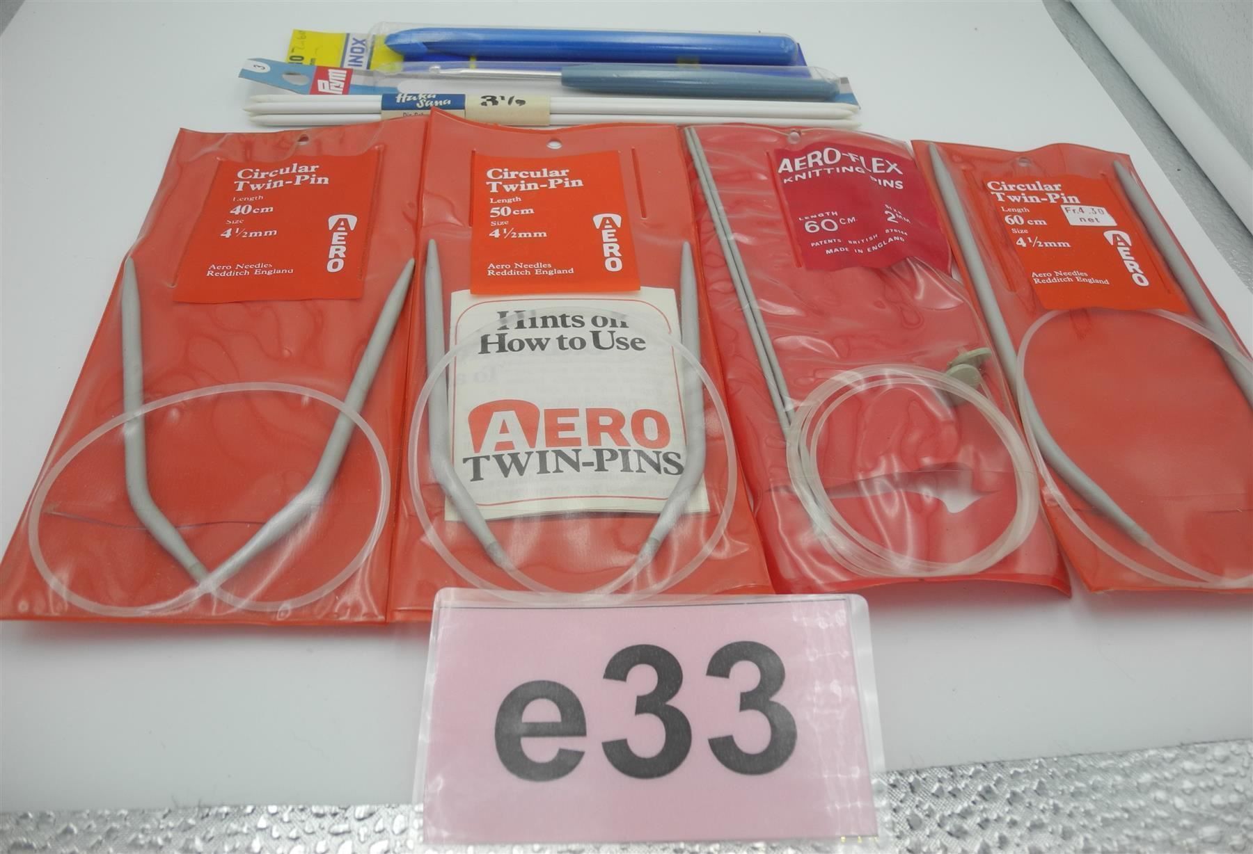Ferri: 5 Stricknadeln + 2 Häckel, Nr. e33 – Nuovo e nell'imballaggio originale da Kottwil venduto da Crazyrolf