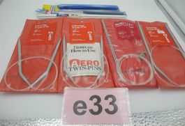 5 Stricknadeln + 2 Häckel, Nr. e33