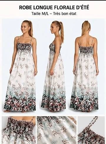 Kleider: Vends Robe longue Florale d'été  – Gebraucht aus Crans VS von cei_qws7 1