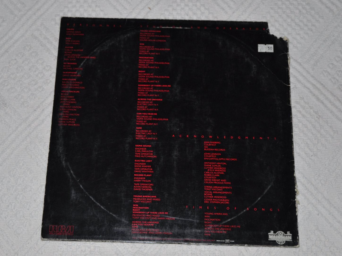 Dischi in vinile: LP David Bowie - Young Americans – Usato da Boll venduto da Theodora15 3