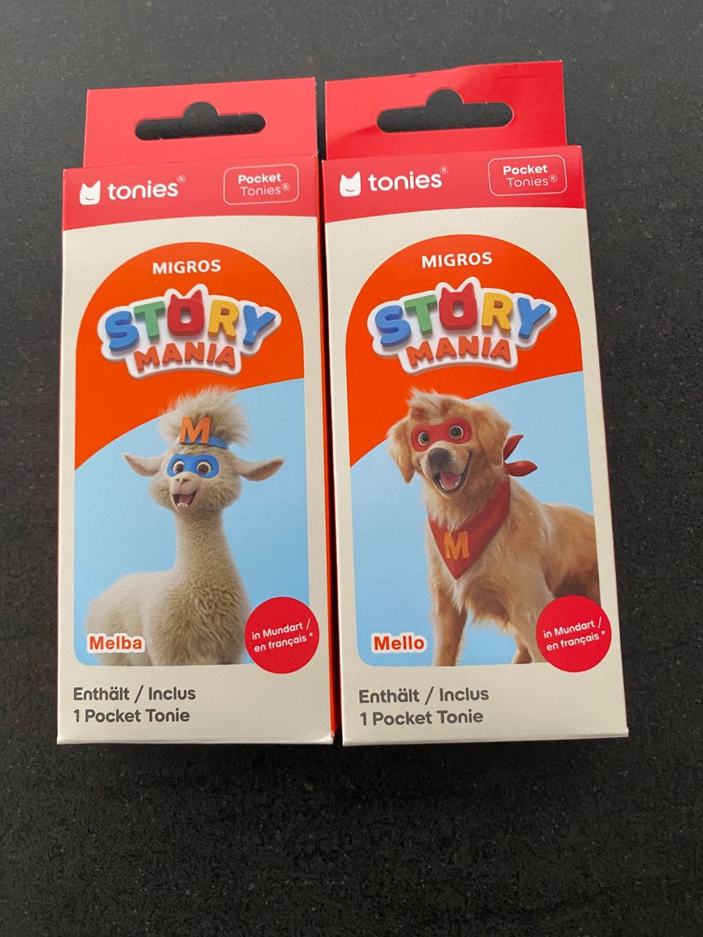Audiolibri: Migros Pocket Tonies "Melba" und "Mello" – Nuovo e nell'imballaggio originale da Hochdorf venduto da rdegen88