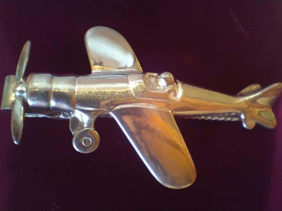 Broschen & Nadeln: Krawattennadel Flugzeug, Silber ca. 16gr 925 – Gebraucht aus Zürich von dschwab3 1