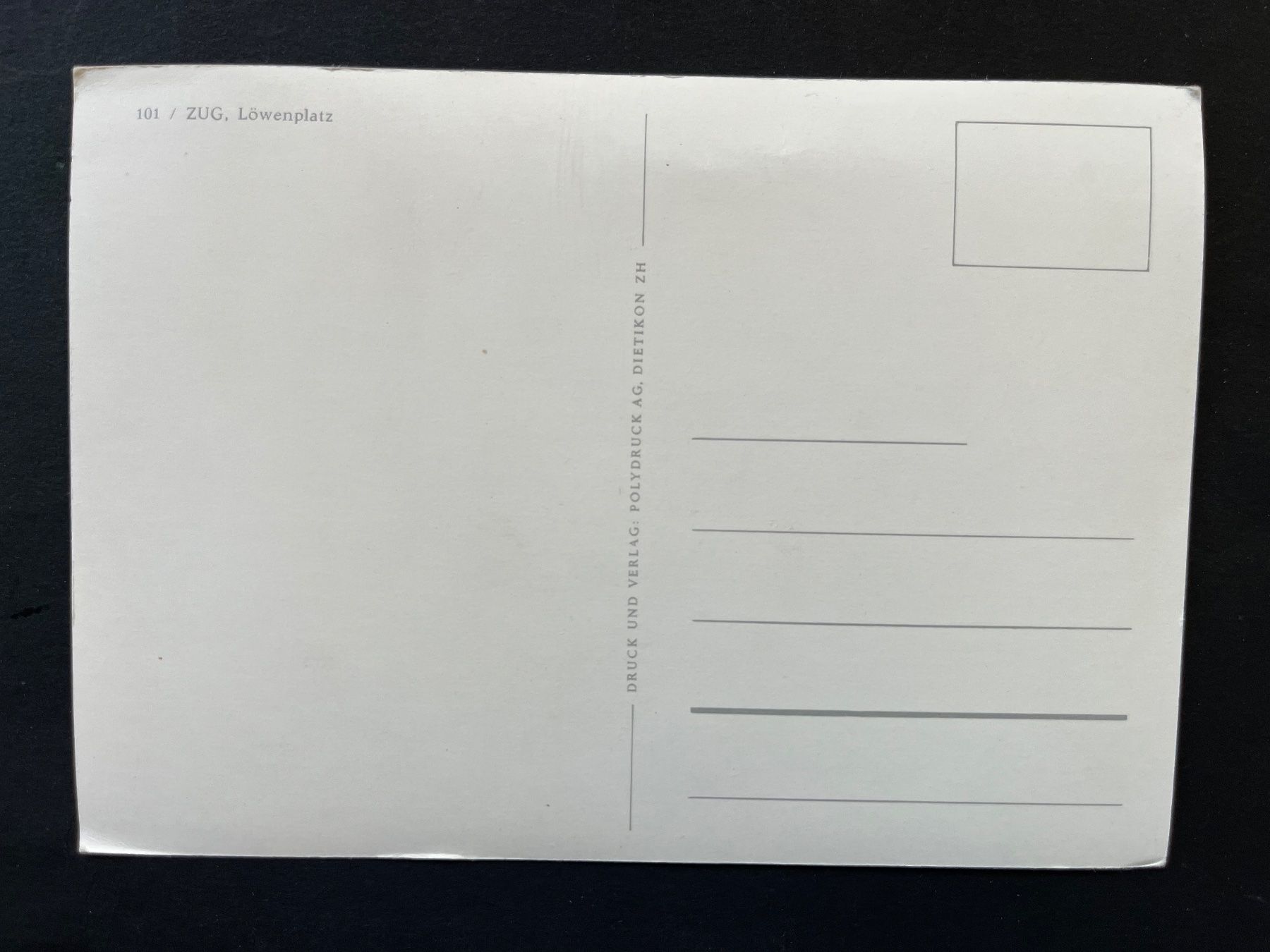 Cartes postales: ZUG, Löwenplatz, Oldtimer Autos, Geschäfte, ca. 1970 – D'occasion à Ostermundigen par DaxKarten-75 1