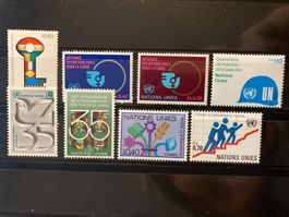 UNO Genf 1980 alle Briefmarken des Jahres postfrisch o Block