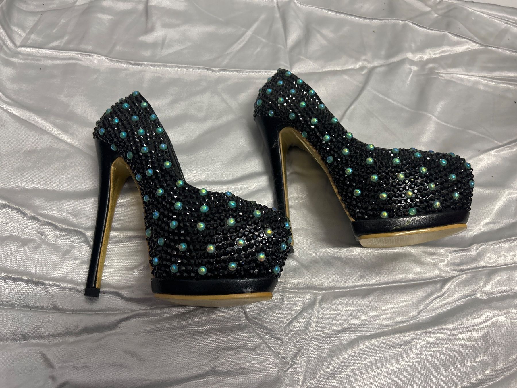 Scarpe da donna: Schöne Plateau Pumps mit Strasssteinen Gr 34 Neu – Nuovo e nell'imballaggio originale da Regensdorf venduto da Spyke55 1