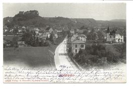 Lenzburg (AG) Dorfpartie - Wohnhäuser - Schloss - 1904