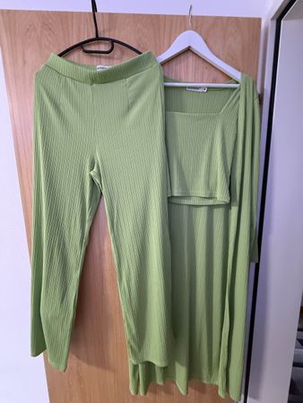 3er Set Damen Kleidungsstueck hellgruen Gr M