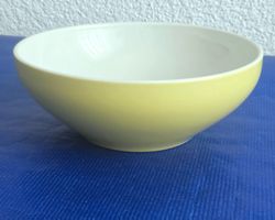 Rössler Schüssel Saladier Gr.17 gelb pastell 50/60-er Jahre