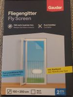 Gauder Fliegengitter 150 x 250 cm Weiss 2 STK, NEU