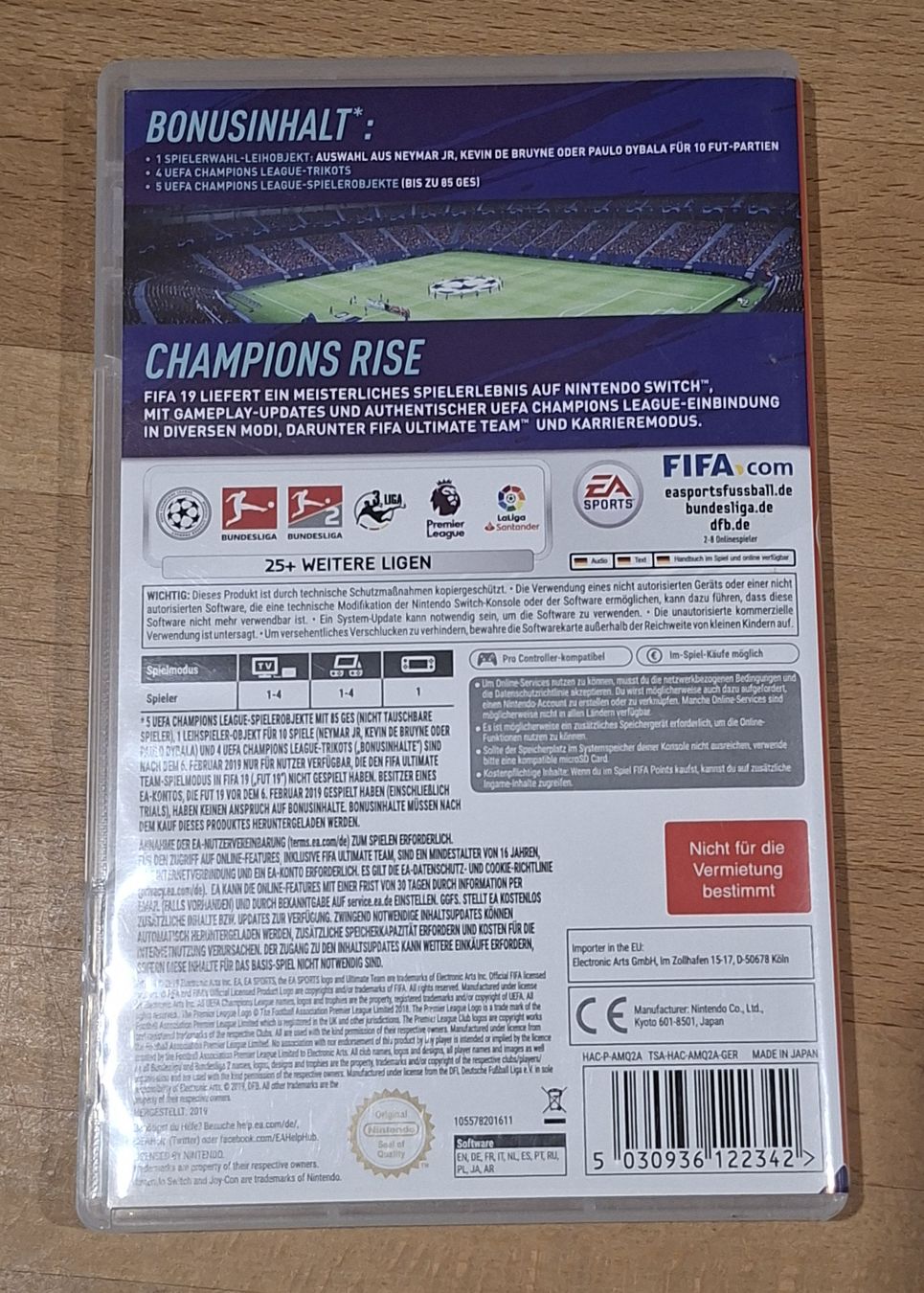 Giochi: Nintendo Switch Spiel FIFA 19 – Usato da Niederhasli venduto da Golf-Dodger 2
