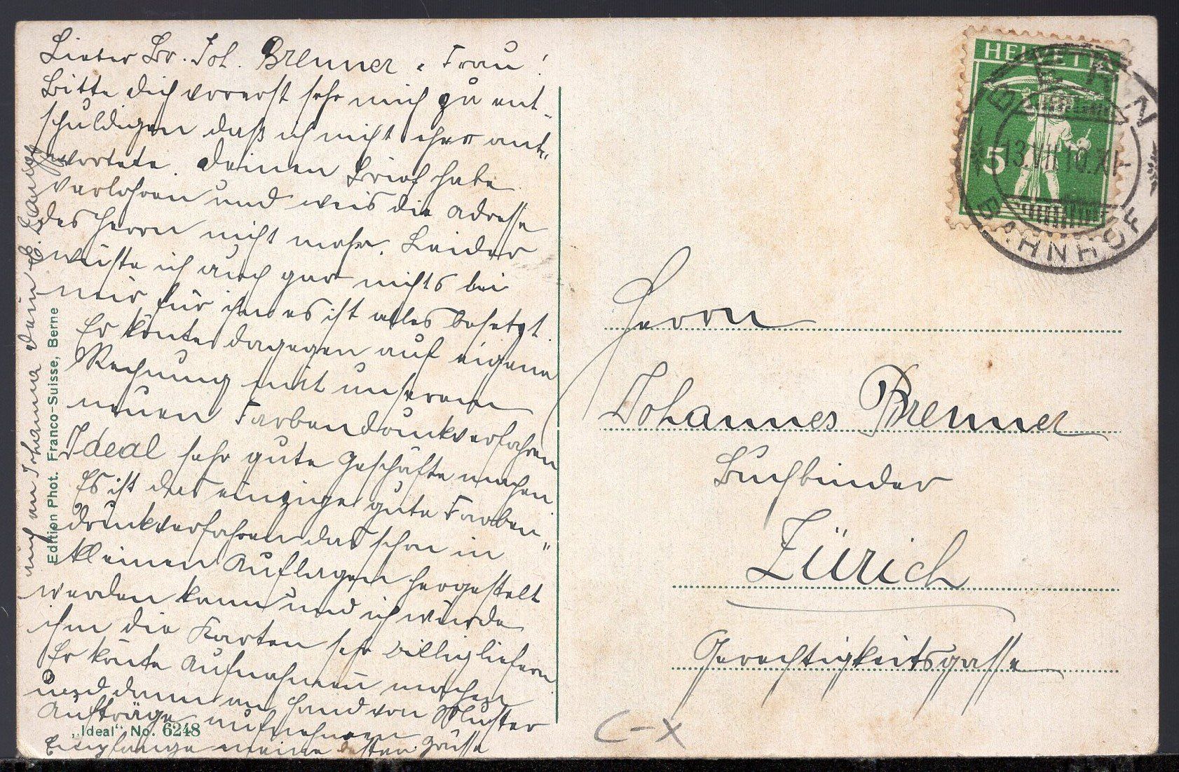 Cartoline postali: Haltenegg  Chalet Erika   1910 – Usato da Aarau venduto da kufi44 1