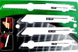 4 x Säbelsägeblätter für Holz- + Metallschnitte assortiert