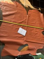 Vollrindleder klein orange braun cuir de vachette pleine