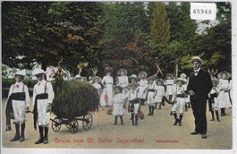 Gruss vom St. Galler Jugendfest - Waisenkinder - coloriert