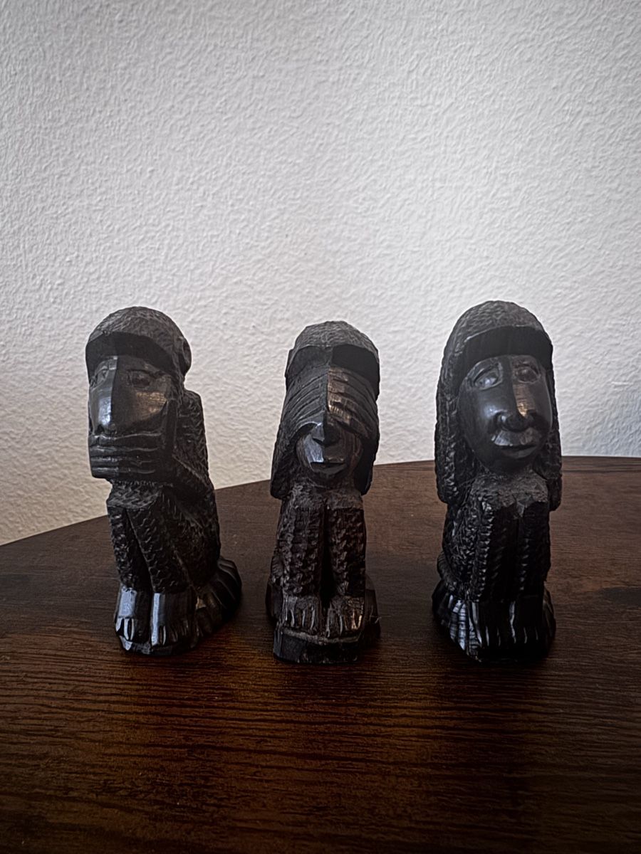 Figuren: 3 Affenfiguren aus Ebenholz Handgeschnitzt – Gebraucht aus Emmenbrücke von j_16