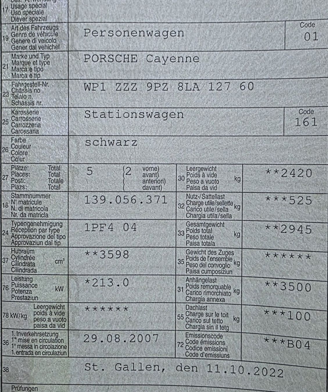 Porsche Automobili: Porsche Cayanne 3.6 – Usato da Arbon venduto da .Tropxe. 9