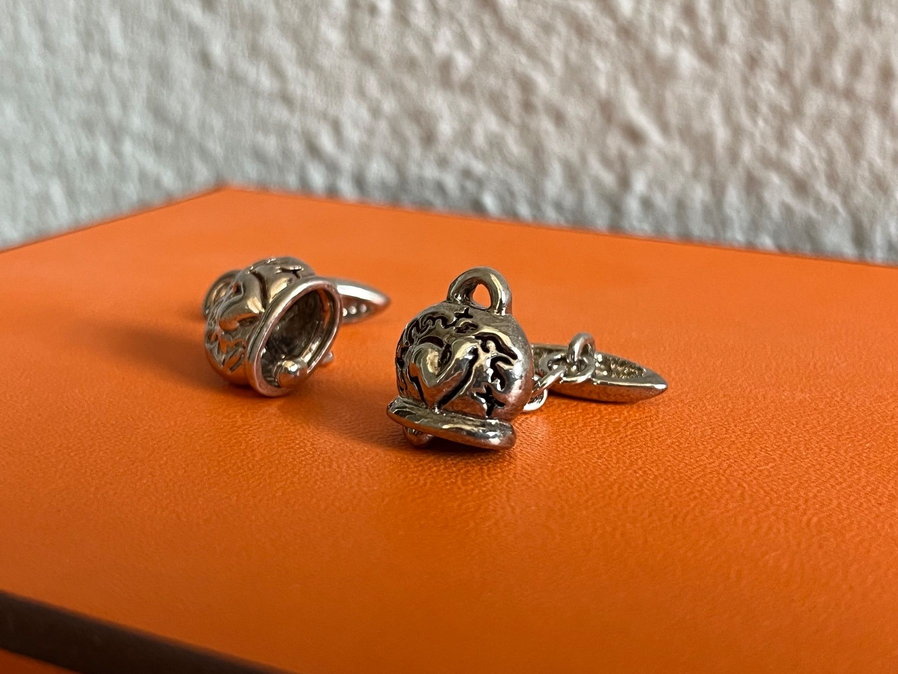 Manschettenknöpfe: CHANTECLER Capri silver cufflinks gemelli campanella – Gebraucht aus Lugano von LVC 4