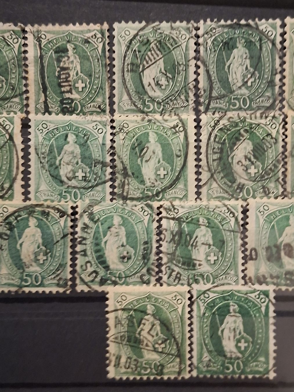 Tutti i francobolli: Stehende Helvetia 50Rp 22Stk. – Usato da Balgach venduto da SIMEON27 2