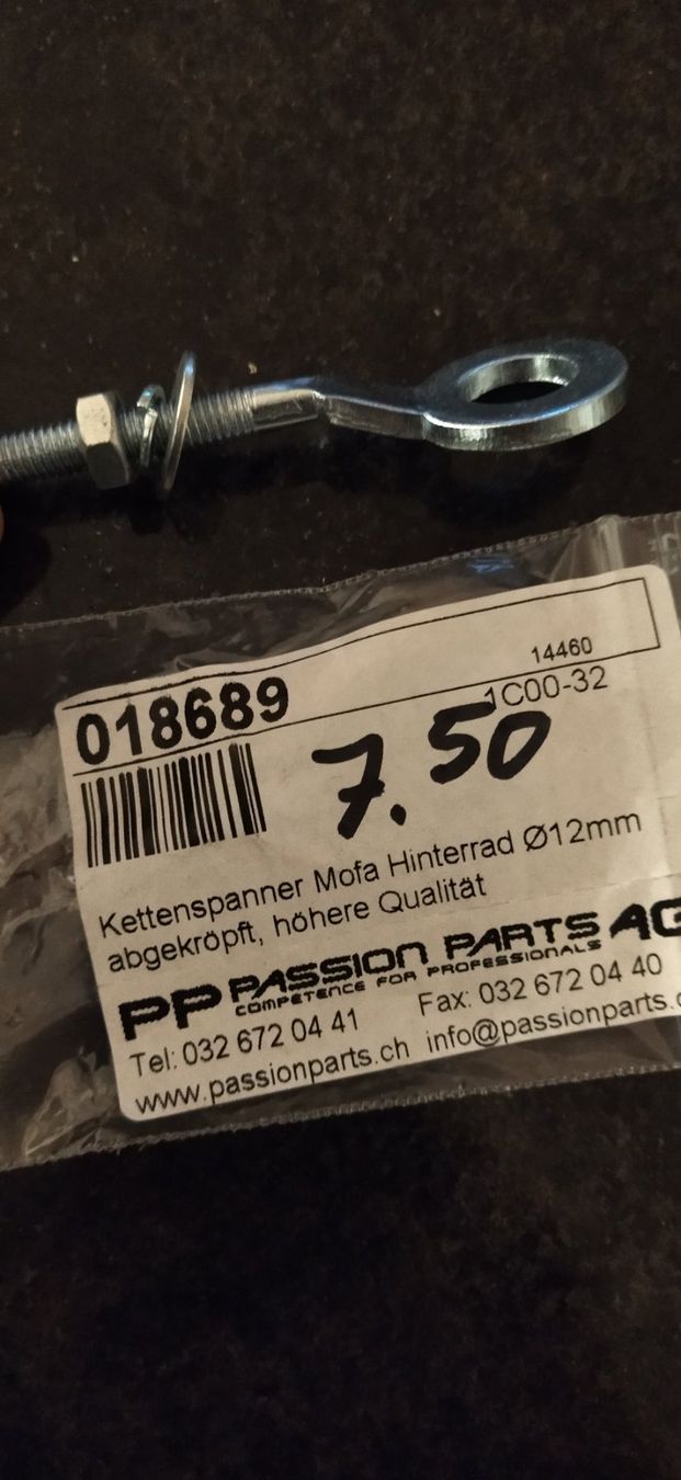 Mofa-Ersatzteile: Töffli Kettenspanner für Mofa – Neu und originalverpackt aus Fahrni b. Thun von Bergers_occasionen 1