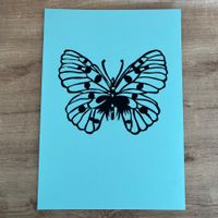 Filigraner Papierschnitt: Schmetterling / Unikat