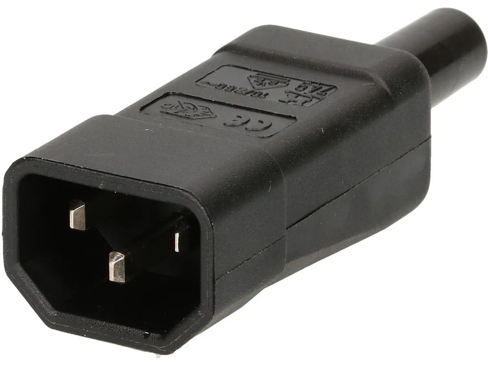 Stecker: Apparatestecker LNPE 10A/250V schwarz – Neu und originalverpackt aus Flums von Atutto
