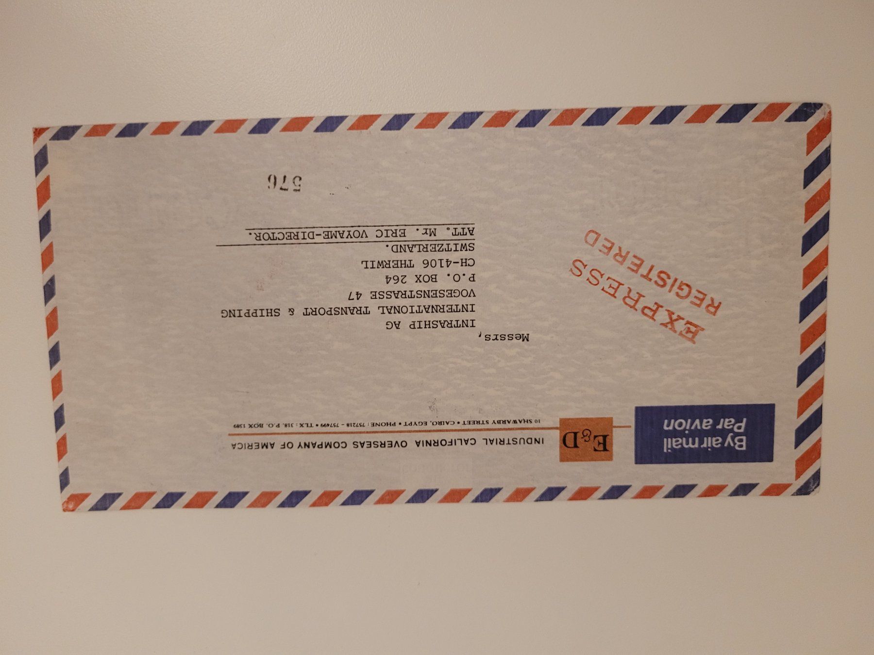 Alle Briefmarken: Air Mail Ägypten – Gebraucht aus Inwil von Flower2325 1