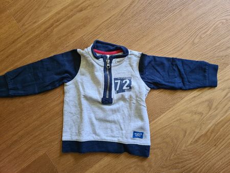 Baby Club Pullover grau blau Grösse 86 
