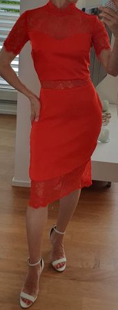 Kleid Satin Spitze Asos Grösse 32/34