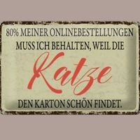 🔥 KATZEN LIEBEN KARTON Blechschild 💚 12x18cm OVP🔥