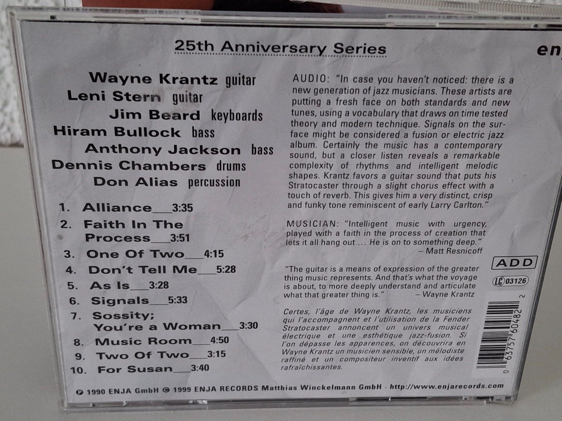 CD: CD Wayne Krantz - 25th Anniversary Series  Jazz – Usato da Aarberg venduto da Jackup1 1