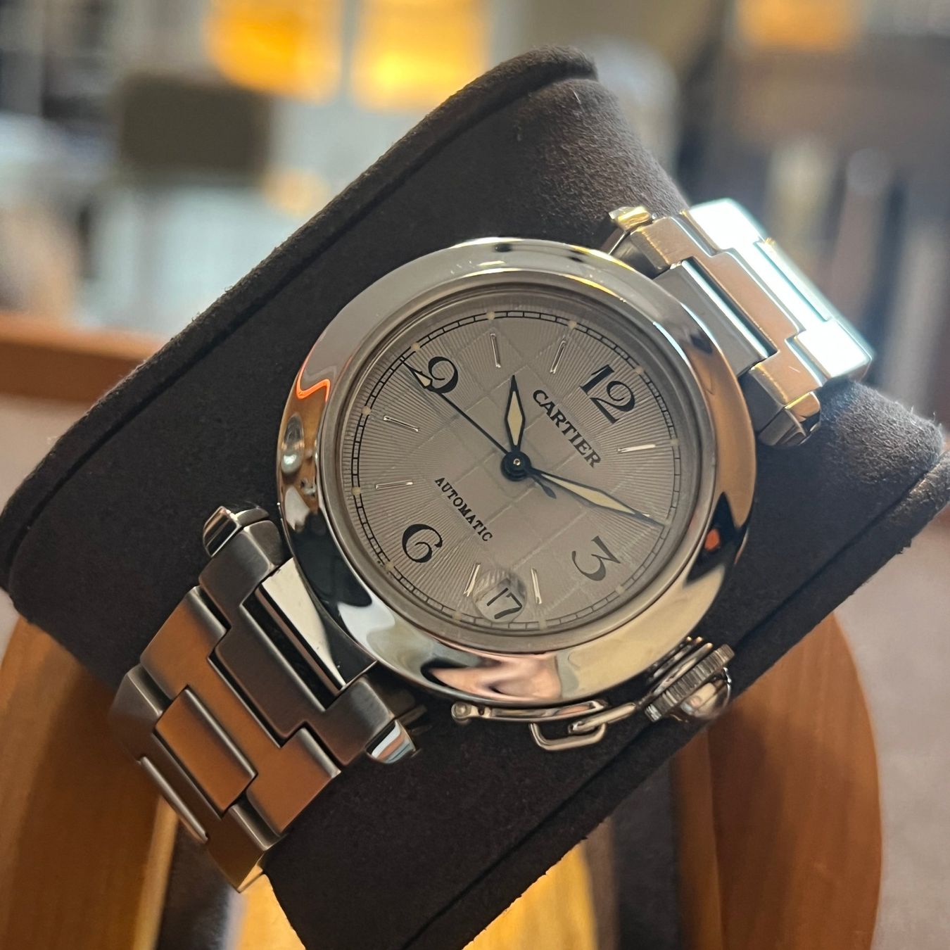 Cartier Orologi: Cartier Pasha C Automatic Silver Dial W31023M7 – Usato da Carouge GE venduto da Watchaser 8