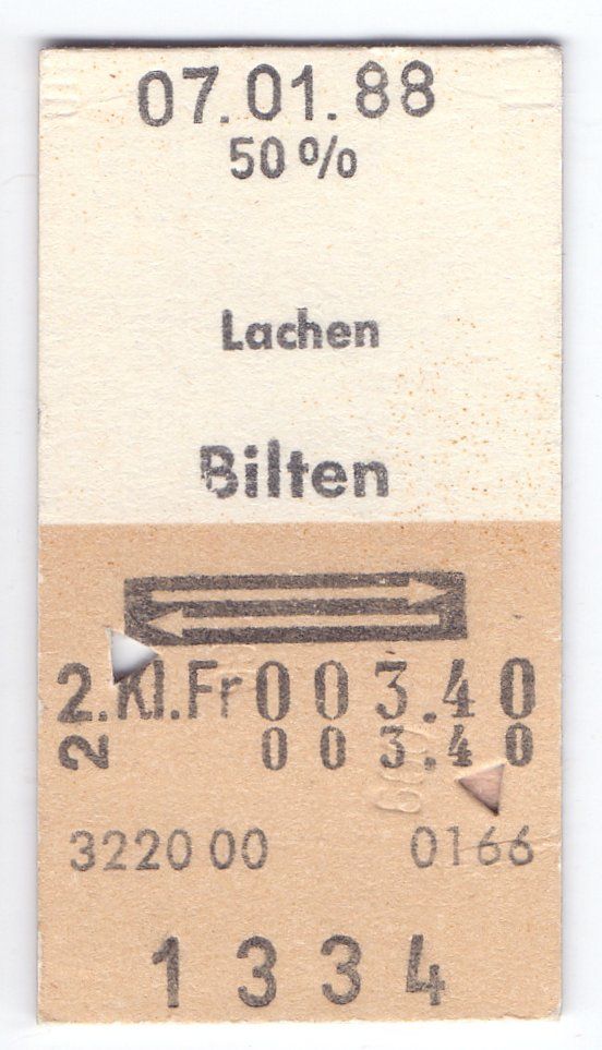 Tickets: Billette Lachen - Bilten – Gebraucht aus Langenthal von Sammlungs_aus