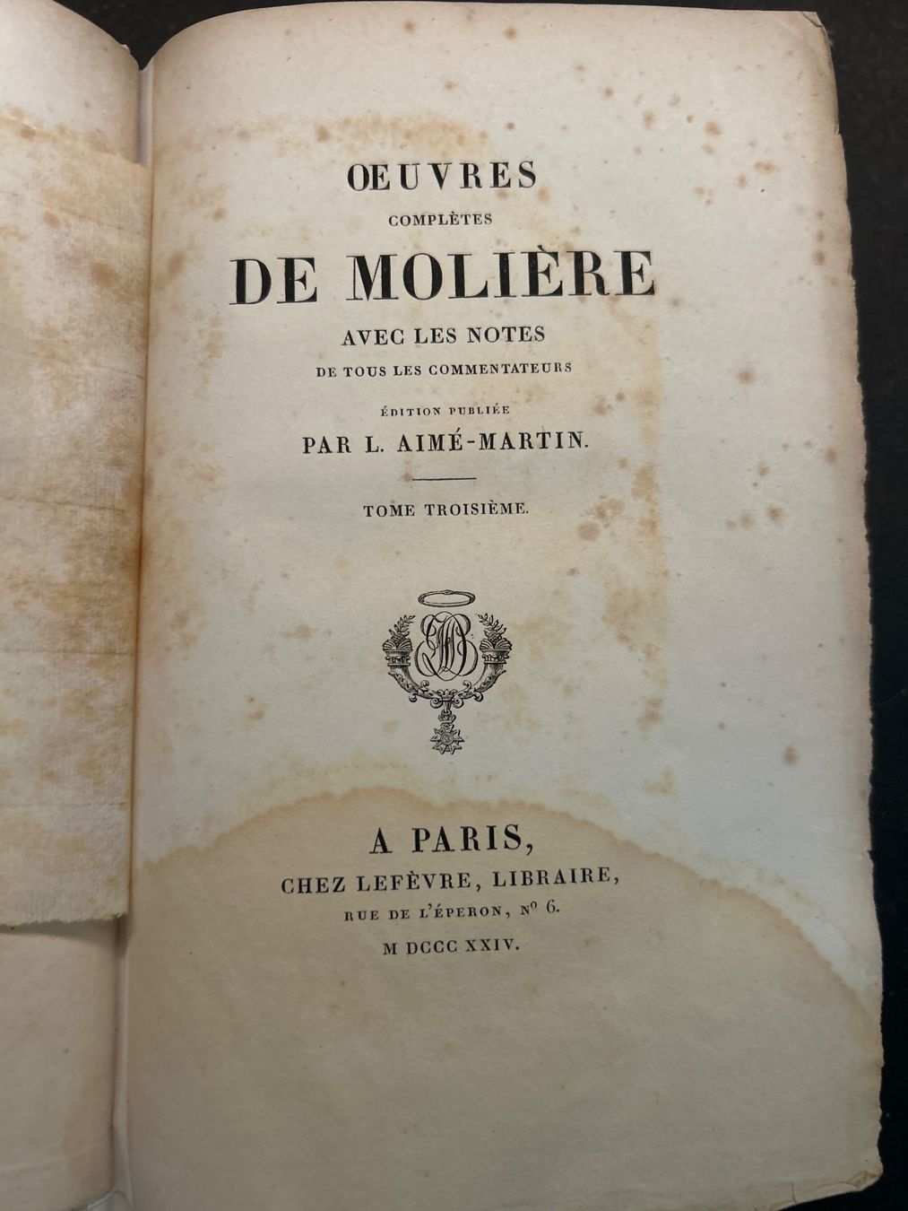 Libri: OEuvres Complètes de Molière Tome III – Usato da Céligny venduto da isa_lgy2 2