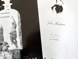 Balmain Parfum - 3 alte Werbungen / Publicités 1947/62
