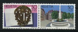 1990, Gedenkblock, Helvetia Geneve 90, waagrechtes Paar **
