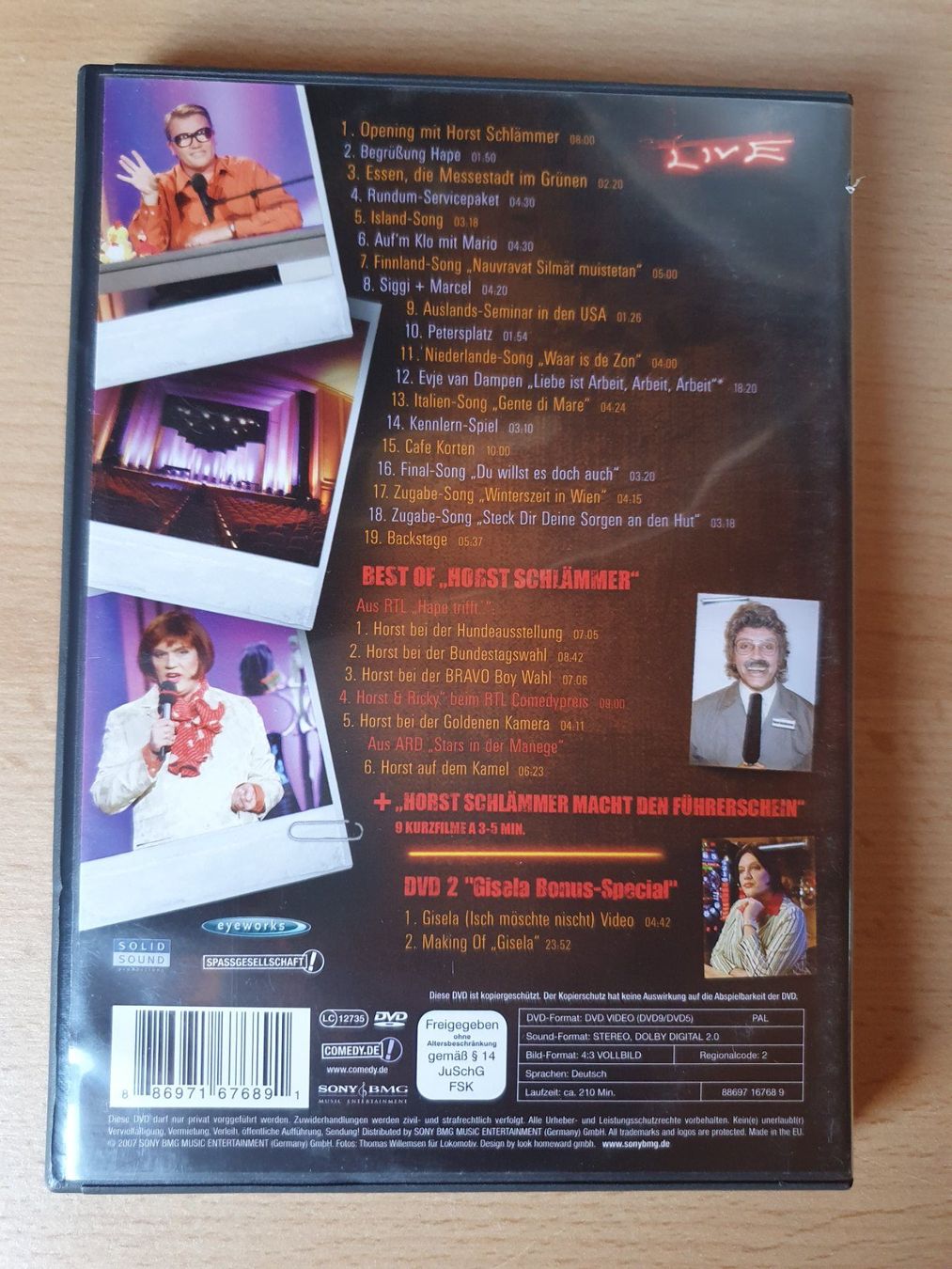 Tous les DVDs: DVD Hape Kerkeling Live - Basic Edition [2 DVDs] + Bonus – D'occasion à St. Margarethen TG par Schachmatt 1
