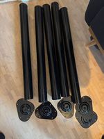6x Tischbeine schwarz  69 cm
