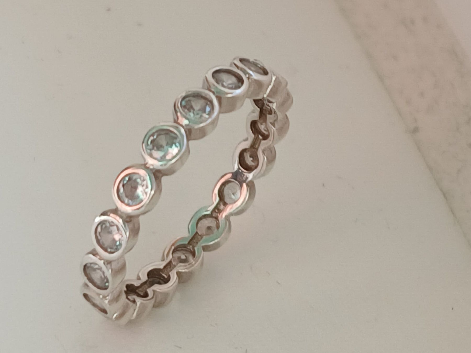 Anelli: Ring Zirkon, 18mm, 925 Silber – Usato da Stallikon venduto da madi0320