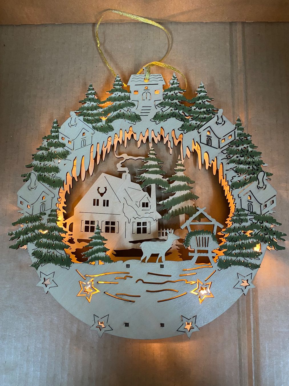 Tutte le decorazioni: Weihnachtskranz aus Holz mit LED – Nuovo (secondo la descrizione) da Eschlikon TG venduto da ArtRec 3