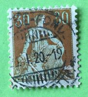 Helvetia mit Schwert  mit Stempel    