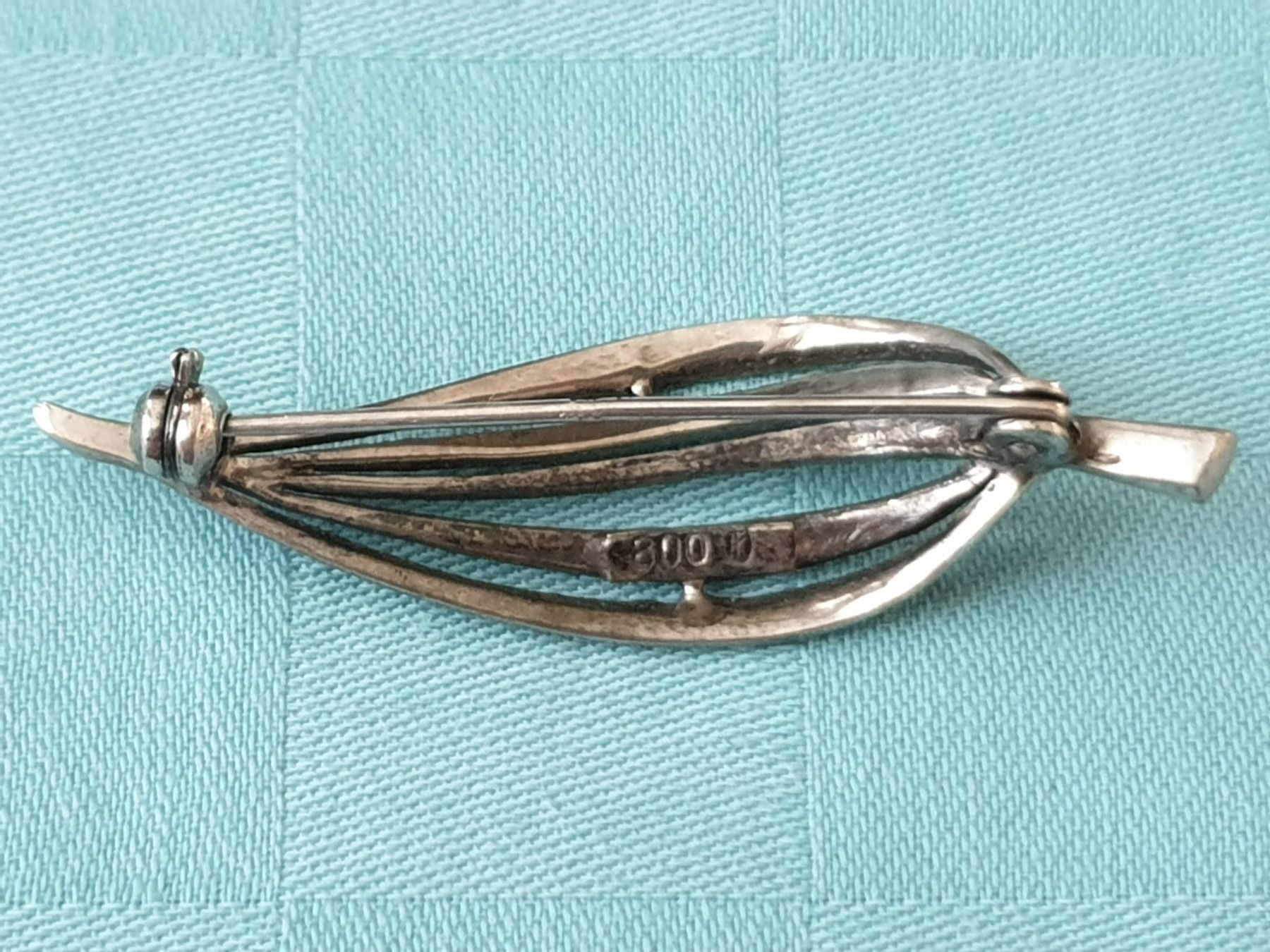 Spille & Fermagli: alte Silberbrosche Silber 800 Brosche Blatt 4,6 – Usato da Mörschwil venduto da spirspi 1